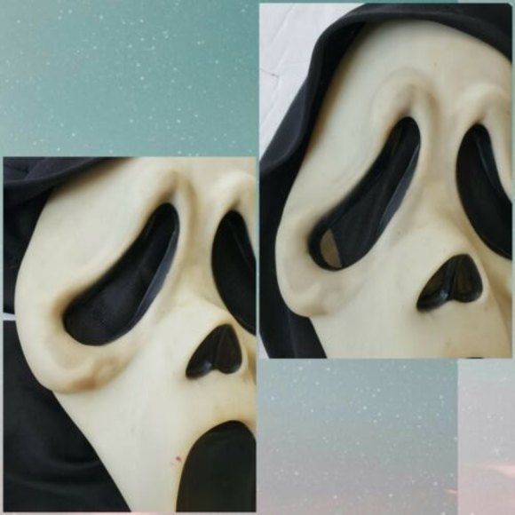 Vintage Ghost Face Scream  Mask Glows In The Dark Easter Unlimited Hood 9206 - Picture 12 of 12